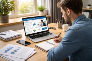 découvrez des solutions d'e-learning innovantes pour former vos collaborateurs à domicile, adaptées aux besoins des entreprises pour une formation flexible et efficace.