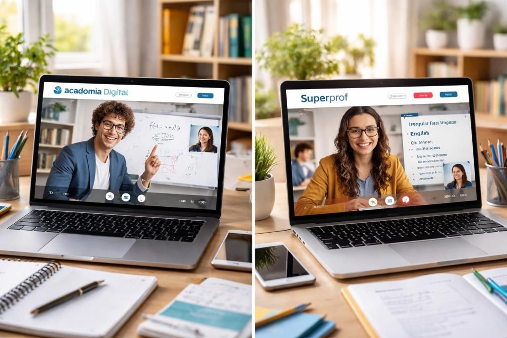 Plateformes de soutien scolaire en ligne avec Acadomia Digital et Superprof pour vos cours