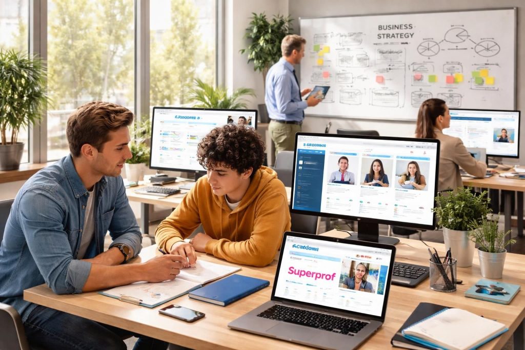 Soutien scolaire et stratégies pour entreprises avec plateformes Acadomia et Superprof