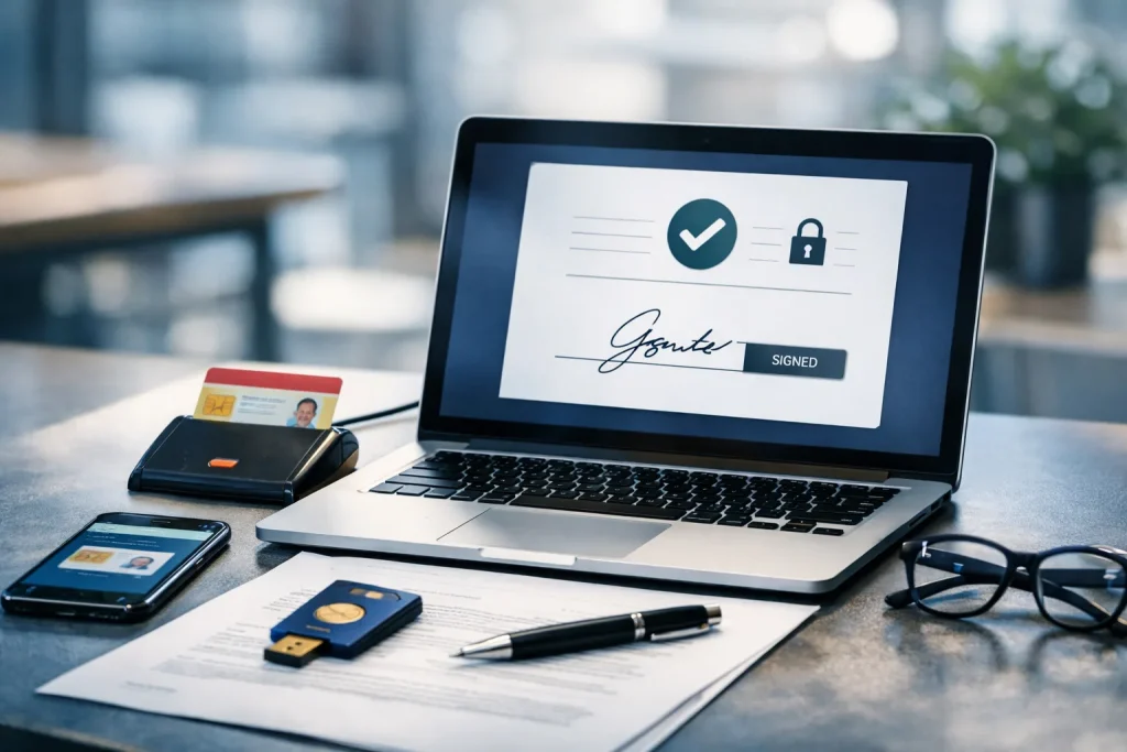 Un contrat se signe en ligne à trois conditions : identité, intégrité